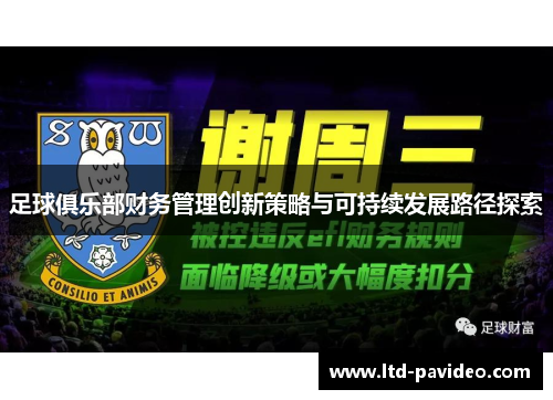 足球俱乐部财务管理创新策略与可持续发展路径探索